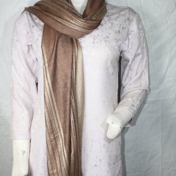 HERMES Scarf Shawl Wrap Stole 65% Cashmere 35% Silk Multicolor Used - Picture 4 of 14
